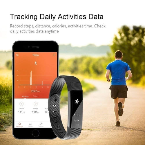 SmartFit Slim Fitness Tracker – Waterproof Activity Monitor Smart Watch with Heart Rate & Sleep Tracking