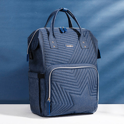 Premium Quilted Diaper Backpack - Large Capacity Waterproof Baby Travel Bag