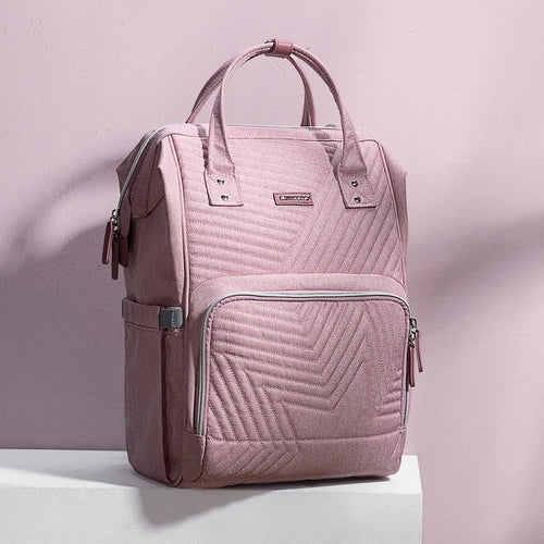 Premium Quilted Diaper Backpack - Large Capacity Waterproof Baby Travel Bag