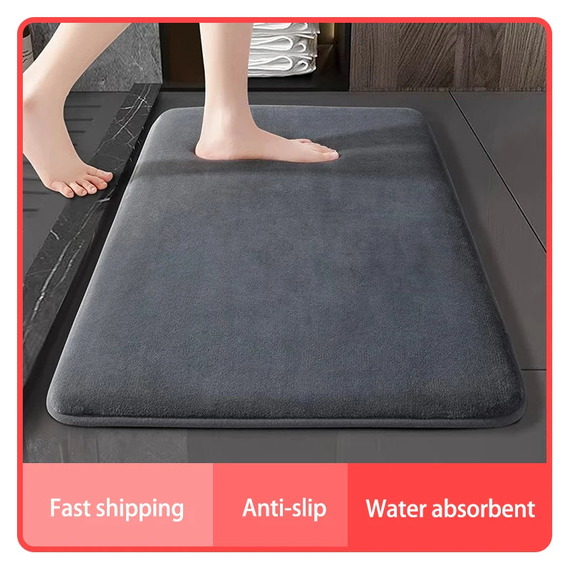 Luxury Anti-Slip Velvet Bath Mat - Ultra Absorbent & Quick Dry