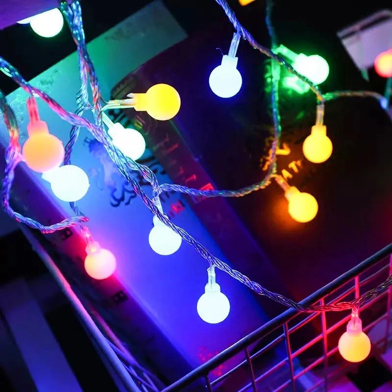 Elevate your space with these versatile 10M LED string lights. Featuring soft, ball-shaped bulbs, they create a warm, inviting ambiance for any occasion, indoors or out. Powered by USB or batteries, you have the flexibility to place them anywhere. Perfect