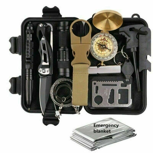 14-in-1 Professional Emergency Survival Kit – Heavy Duty Outdoor Safety & Camping Gear